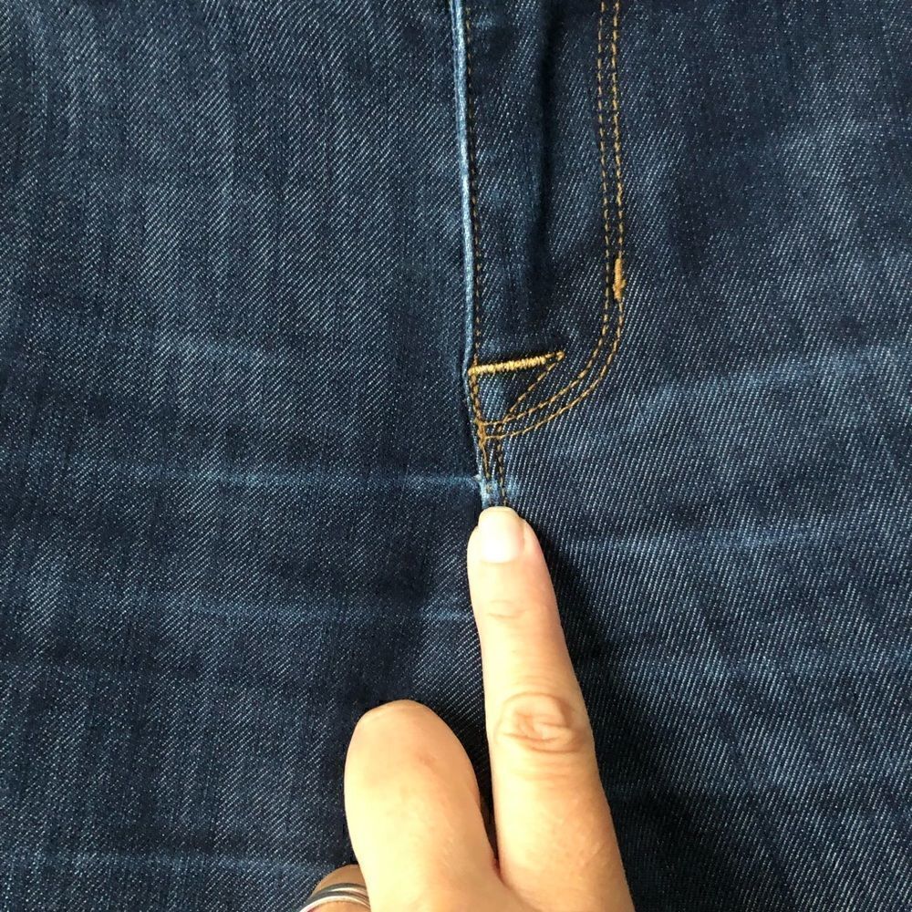 Lands End dark Wash straight leg denim jeans size 4 - Picture 5 of 10